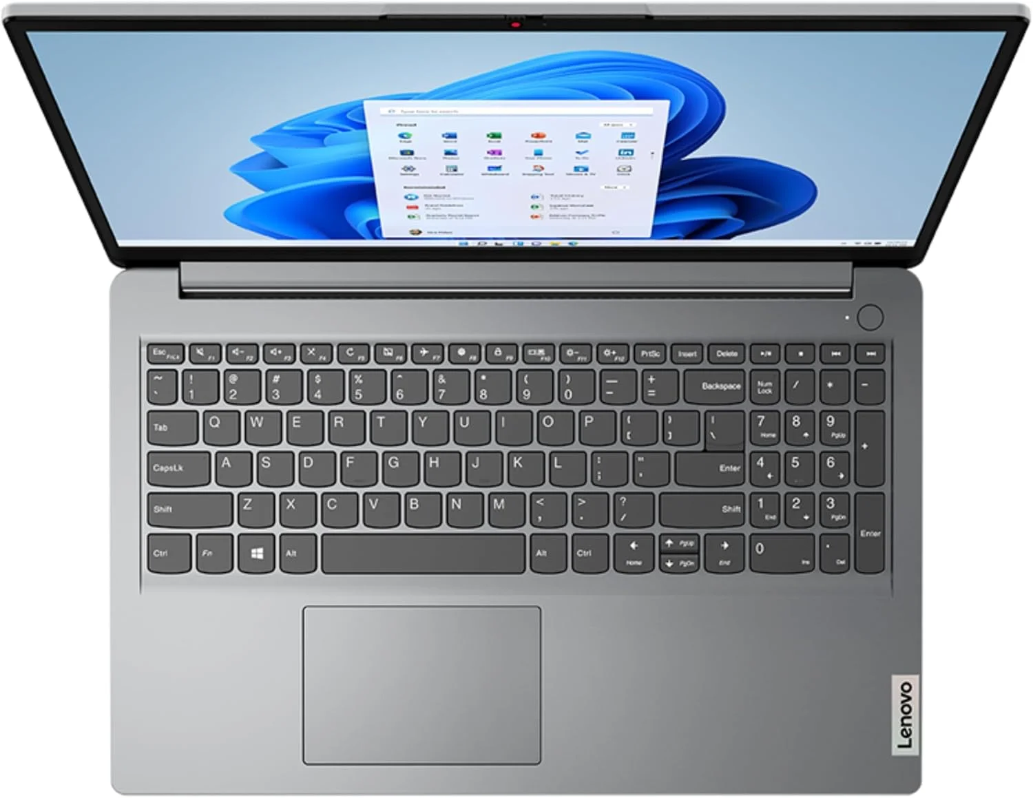 لپ تاپ لنوو Ideapad 1 15 IGL7، پردازنده Intel Celeron N4020 | رم 4 گیگابایتی DDR4 | حافظه SSD NVMe M.2 256 گیگابایتی | کارت گرافیک Intel UHD Graphics 600 | صفحه نمایش 15.6 اینچی HD | ویندوز 11 هوم، خاکستری ابری