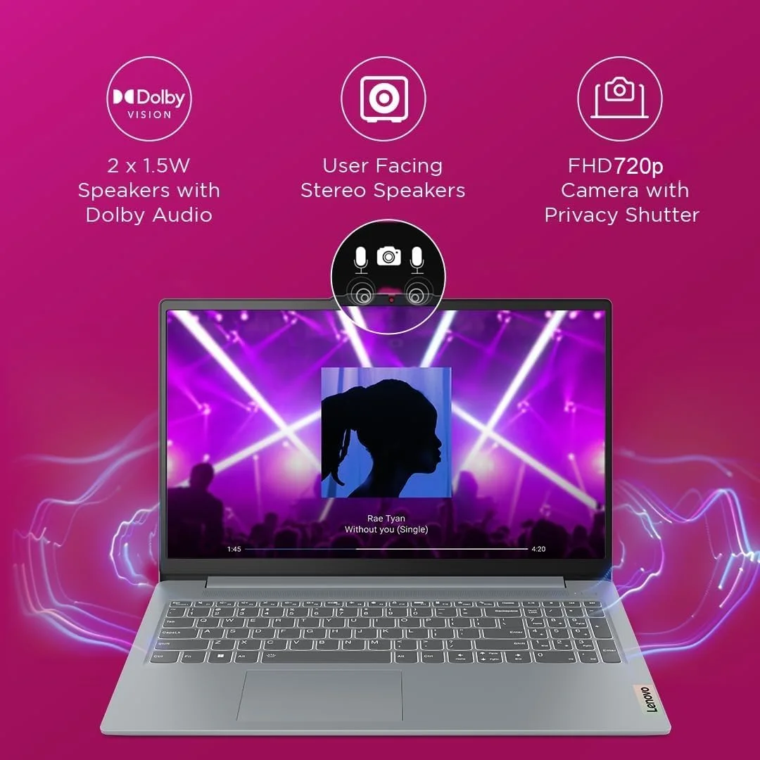 لپ تاپ لنوو IdeaPad Slim 3 15IRH10، نسل سیزدهم اینتل i7-13620H، رم 16 گیگابایت، SSD 512 گیگابایت، صفحه نمایش 15.3 اینچی WUXGA IPS، ویندوز 11 پرو، خاکستری لونا - باندل موج اول با اسکنر اسناد، هاب 7 در 1، ماوس و ماوس پد
