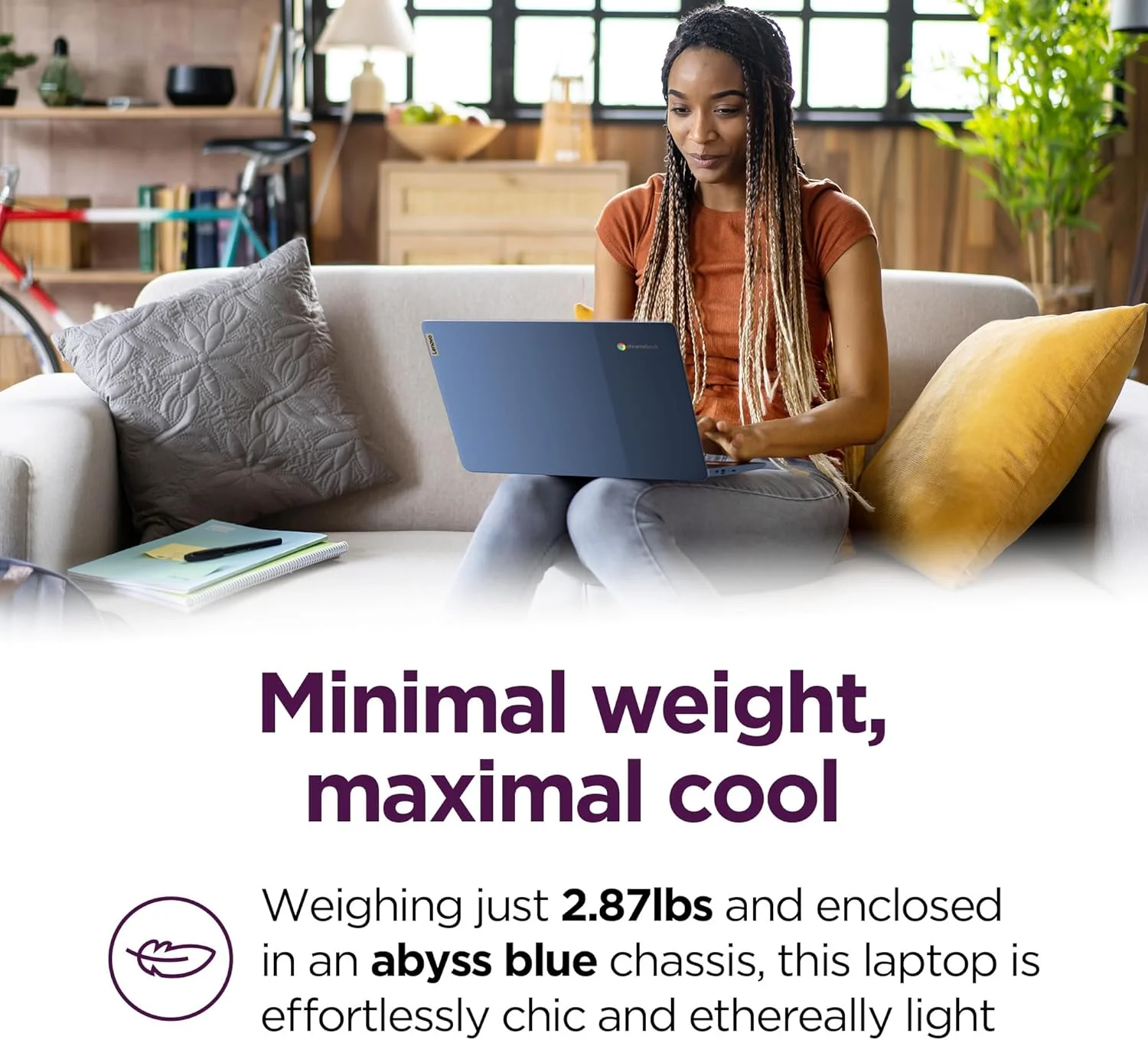لپ تاپ سبک وزن Lenovo IdeaPad Slim 3 Chromebook - 2024 - بلندگوهای Waves MaxxAudio® - صفحه نمایش 14 اینچی HD - دوربین HD 720p - حافظه 4 گیگابایتی - حافظه 64 گیگابایتی - MediaTek Kompanio 520 - آبی تیره لپ تاپ سبک وزن Lenovo IdeaPad Slim 3 Chromebook - 2024 - بلندگوهای Waves MaxxAudio® - صفحه نمایش 14 اینچی HD - دوربین HD 720p - حافظه 4 گیگابایتی - حافظه 64 گیگابایتی - MediaTek Kompanio 520 - آبی تیره