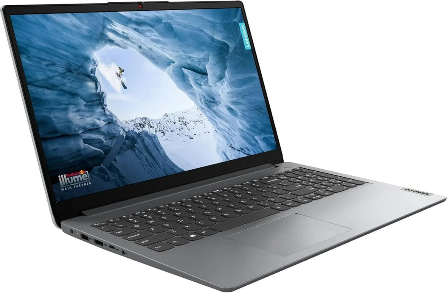 لپ تاپ Lenovo Ideapad 1i، صفحه نمایش لمسی 15.6 اینچی FHD، پردازنده Core i3-1215U، رم 8 گیگابایتی، SSD 256 گیگابایتی، گرافیک Iris Xe - خاکستری ابری + پارچه تمیز کننده