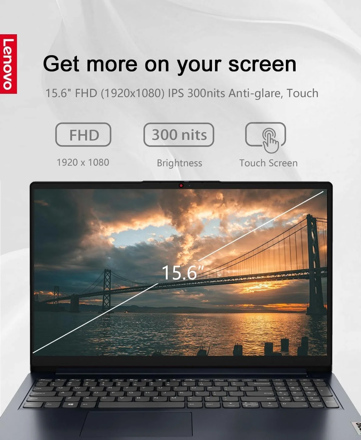 لپ تاپ لمسی لنوو IdeaPad 1، پردازنده AMD Ryzen 5 7520U، رم 8 گیگابایت، حافظه SSD 256 گیگابایت، صفحه نمایش 15.6 اینچی FHD IPS، ویندوز 11 هوم، آبی اقیانوسی، کیبورد انگلیسی لپ تاپ لمسی لنوو IdeaPad 1، پردازنده AMD Ryzen 5 7520U، رم 8 گیگابایت، حافظه SSD 256 گیگابایت، صفحه نمایش 15.6 اینچی FHD IPS، ویندوز 11 هوم، آبی اقیانوسی، کیبورد انگلیسی