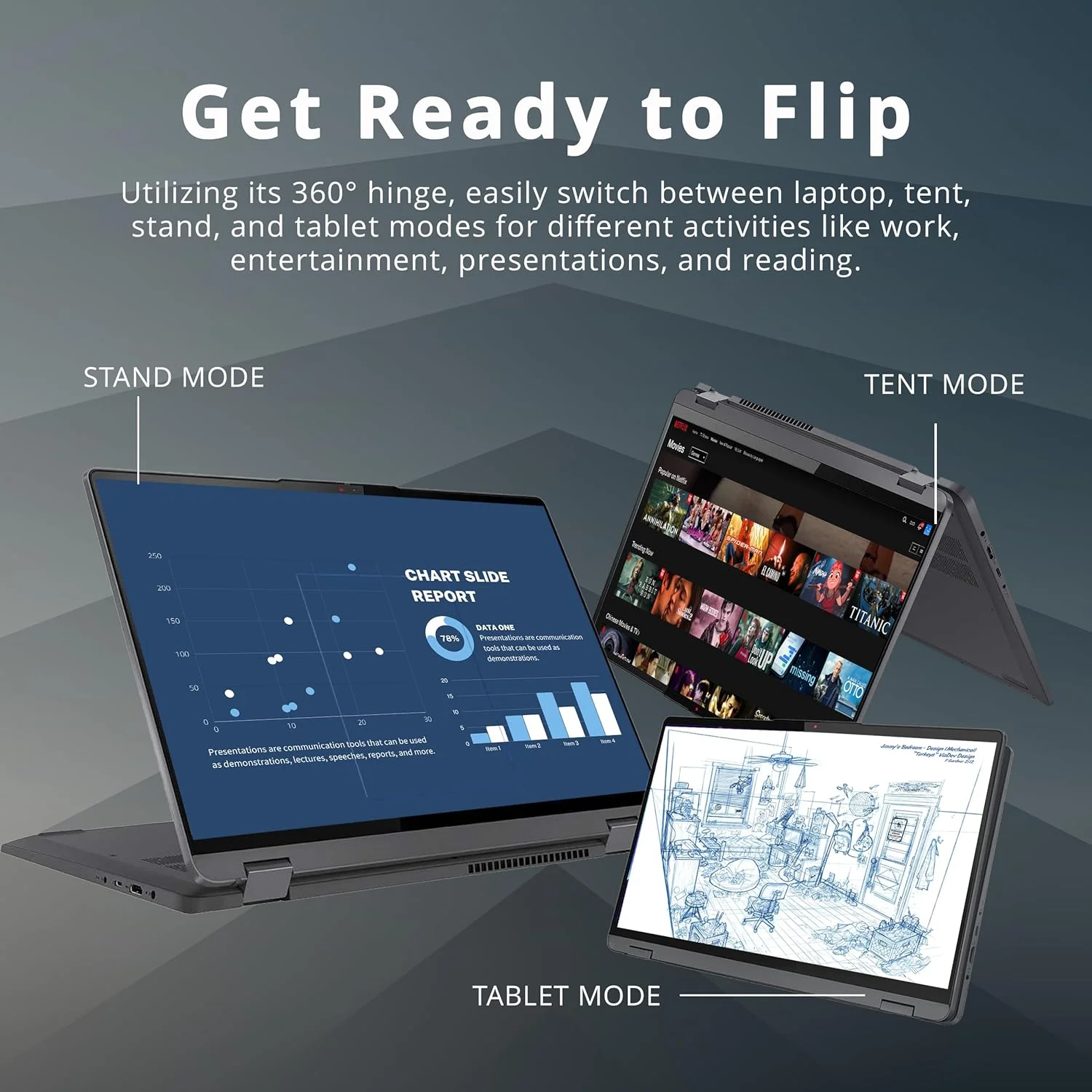 لپ تاپ لمسی 2 در 1 لنوو IdeaPad Flex 5 با صفحه نمایش 16 اینچی 2.5K IPS، پردازنده Intel Core i7-1255U، رم 16 گیگابایتی، حافظه SSD 1 ترابایتی، کیبورد با نور پس زمینه، حسگر اثر انگشت، ویندوز 11 پرو، خاکستری طوفانی، کارت USB هات فیس 32 گیگابایتی، خاکستری لپ تاپ لمسی 2 در 1 لنوو IdeaPad Flex 5 با صفحه نمایش 16 اینچی 2.5K IPS، پردازنده Intel Core i7-1255U، رم 16 گیگابایتی، حافظه SSD 1 ترابایتی، کیبورد با نور پس زمینه، حسگر اثر انگشت، ویندوز 11 پرو، خاکستری طوفانی، کارت USB هات فیس 32 گیگابایتی، خاکستری