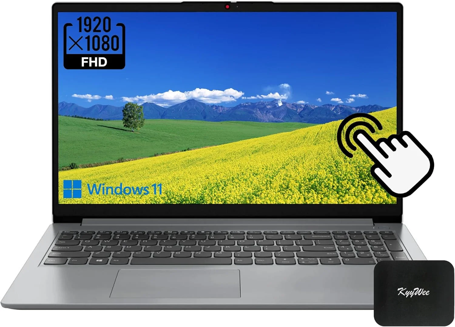 لپ تاپ لنوو Ideapad 2024، صفحه نمایش لمسی 15.6 اینچی FHD، پردازنده 6 هسته ای Intel i3-1215U تا 4.4 گیگاهرتز، 16 گیگابایت رم، 512 گیگابایت SSD، وب کم، بلوتوث، Wi-Fi 6، عمر باتری طولانی، ویندوز 11، لوازم جانبی KyyWee