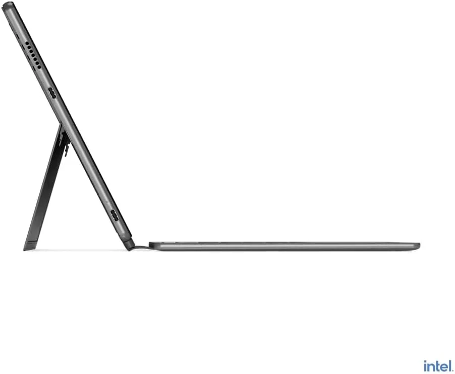لپ تاپ 2 در 1 لنوو IdeaPad Duet 5 12IRU8 به همراه قلم و کیبورد، صفحه نمایش لمسی 12.4 اینچی 2.5K، پردازنده Intel Core i7-1355U، رم 8 گیگابایت، حافظه SSD 512 گیگابایت، گرافیک Intel Iris Xe، ویندوز 11، انگلیسی-عربی، خاکستری طوفانی - [83B3002AAX]