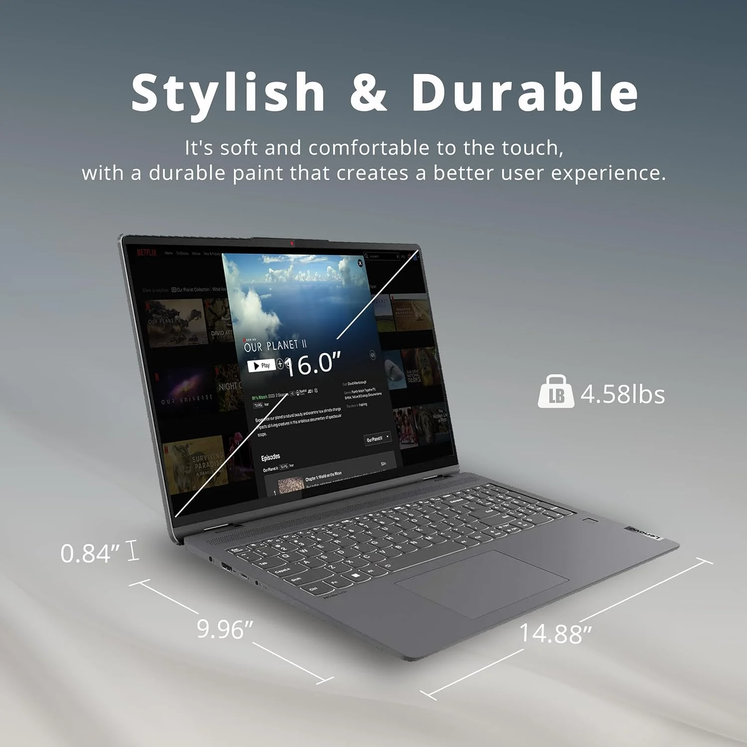 لپ تاپ لمسی 2 در 1 لنوو IdeaPad Flex 5 با صفحه نمایش 16 اینچی 2.5K IPS، پردازنده Intel Core i7-1255U، رم 16 گیگابایتی، حافظه SSD 1 ترابایتی، کیبورد با نور پس زمینه، حسگر اثر انگشت، ویندوز 11 پرو، خاکستری طوفانی، کارت USB هات فیس 32 گیگابایتی، خاکستری لپ تاپ لمسی 2 در 1 لنوو IdeaPad Flex 5 با صفحه نمایش 16 اینچی 2.5K IPS، پردازنده Intel Core i7-1255U، رم 16 گیگابایتی، حافظه SSD 1 ترابایتی، کیبورد با نور پس زمینه، حسگر اثر انگشت، ویندوز 11 پرو، خاکستری طوفانی، کارت USB هات فیس 32 گیگابایتی، خاکستری