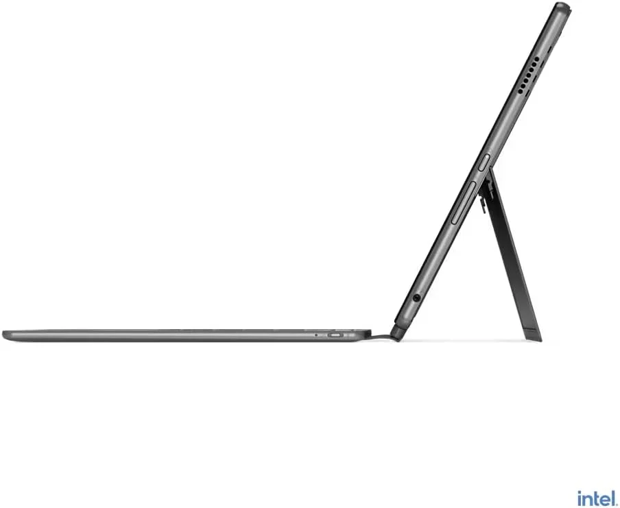 لپ تاپ 2 در 1 لنوو IdeaPad Duet 5 12IRU8 به همراه قلم و کیبورد، صفحه نمایش لمسی 12.4 اینچی 2.5K، پردازنده Intel Core i7-1355U، رم 8 گیگابایت، حافظه SSD 512 گیگابایت، گرافیک Intel Iris Xe، ویندوز 11، انگلیسی-عربی، خاکستری طوفانی - [83B3002AAX]