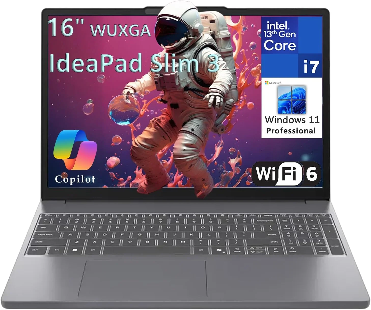لپ تاپ پریمیوم Lenovo IdeaPad Slim 3، پردازنده 10 هسته ای Intel i7-13620H، هوش مصنوعی Copilot Business، صفحه نمایش 15.3 اینچی FHD+، رم 40 گیگابایتی DDR5، حافظه SSD 1 ترابایتی، WiFi 6، بلوتوث 5.2، Type-C، HDMI، ویندوز 11 پرو