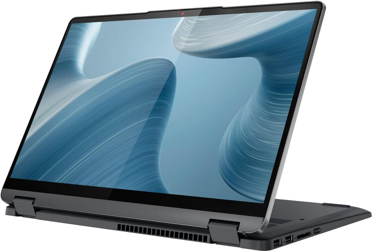 لپ تاپ 2 در 1 لمسی لنوو IdeaPad Flex 5i با صفحه نمایش 14 اینچی FHD (1920x1200) IPS، پردازنده Intel Core i5-1235U، رم 8 گیگابایتی، حافظه SSD 1 ترابایتی، کیبورد با نور پس زمینه، Wi-Fi 6، حسگر اثر انگشت، Thunderbolt™ 4، همراه با قلم لپ تاپ 2 در 1 لمسی لنوو IdeaPad Flex 5i با صفحه نمایش 14 اینچی FHD (1920x1200) IPS، پردازنده Intel Core i5-1235U، رم 8 گیگابایتی، حافظه SSD 1 ترابایتی، کیبورد با نور پس زمینه، Wi-Fi 6، حسگر اثر انگشت، Thunderbolt™ 4، همراه با قلم