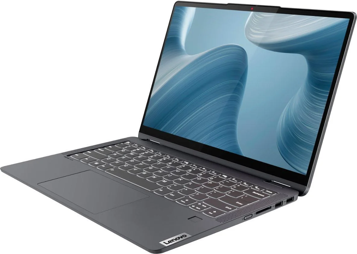 لپ تاپ 2 در 1 لمسی 14 اینچی Lenovo IdeaPad Flex 5i FHD (1920 x 1200) IPS، پردازنده Intel Core i5-1235U، کیبورد با نور پس زمینه، Wi-Fi 6، حسگر اثر انگشت، Thunderbolt™ 4، به همراه قلم (8 گیگابایت رم | 512 گیگابایت SSD) لپ تاپ 2 در 1 لمسی 14 اینچی Lenovo IdeaPad Flex 5i FHD (1920 x 1200) IPS، پردازنده Intel Core i5-1235U، کیبورد با نور پس زمینه، Wi-Fi 6، حسگر اثر انگشت، Thunderbolt™ 4، به همراه قلم (8 گیگابایت رم | 512 گیگابایت SSD)