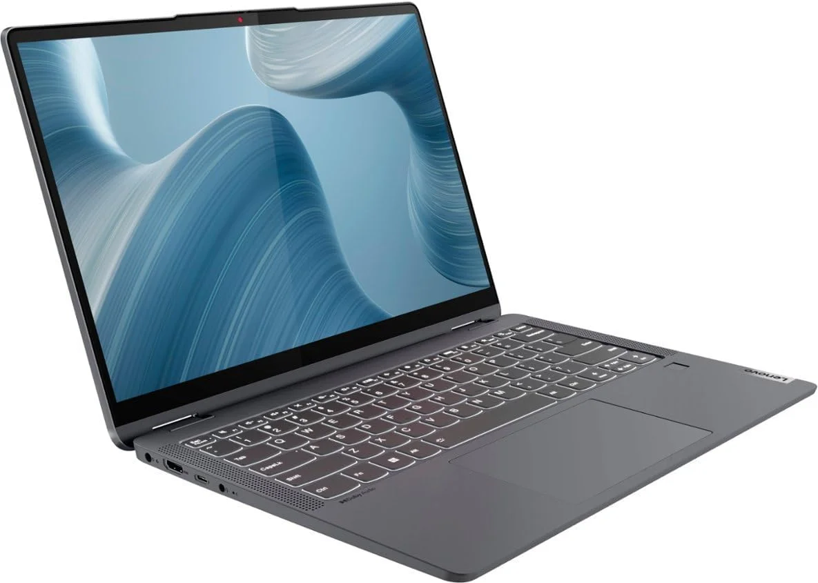لپ تاپ 2 در 1 لمسی 14 اینچی Lenovo IdeaPad Flex 5i FHD (1920 x 1200) IPS، پردازنده Intel Core i5-1235U، کیبورد با نور پس زمینه، Wi-Fi 6، حسگر اثر انگشت، Thunderbolt™ 4، به همراه قلم (8 گیگابایت رم | 512 گیگابایت SSD) لپ تاپ 2 در 1 لمسی 14 اینچی Lenovo IdeaPad Flex 5i FHD (1920 x 1200) IPS، پردازنده Intel Core i5-1235U، کیبورد با نور پس زمینه، Wi-Fi 6، حسگر اثر انگشت، Thunderbolt™ 4، به همراه قلم (8 گیگابایت رم | 512 گیگابایت SSD)