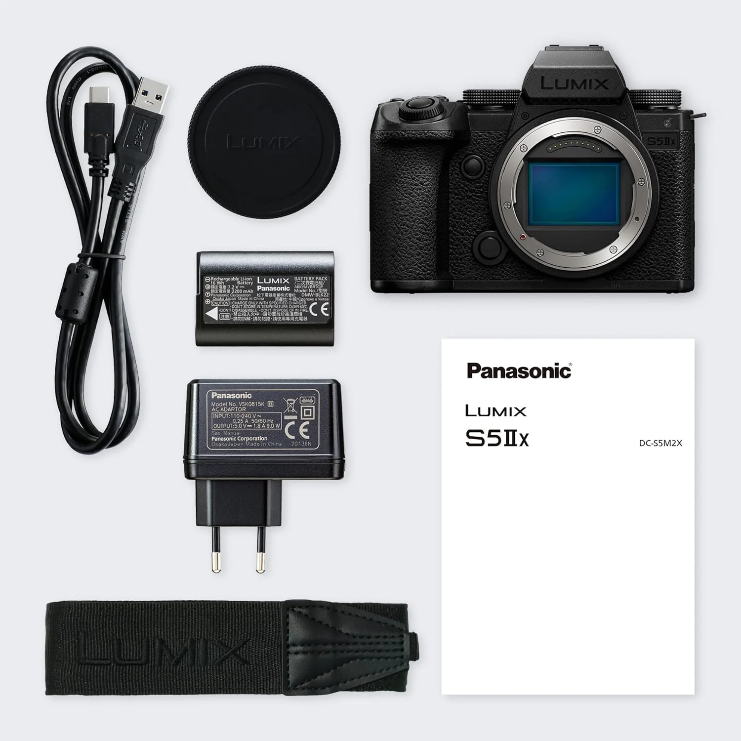 دوربین بدون آینه فول فریم پاناسونیک LUMIX S5IIX، ضبط نامحدود 6K/4K 10 بیتی، فوکوس خودکار هیبریدی فازی، Apple ProRes RAW و BRAW از طریق HDMI، ضبط USB-SSD، لرزشگیر تصویر دوگانه 5 محوره - فقط بدنه