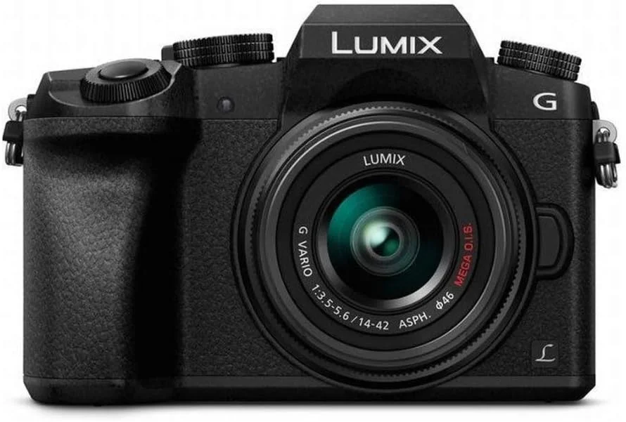 دوربین دیجیتال 4K پاناسونیک LUMIX G7 با لنز LUMIX G VARIO 14-42mm Mega O.I.S.، دوربین بدون آینه 16 مگاپیکسلی، LCD 3 اینچی، DMC-G7KK (مشکی)