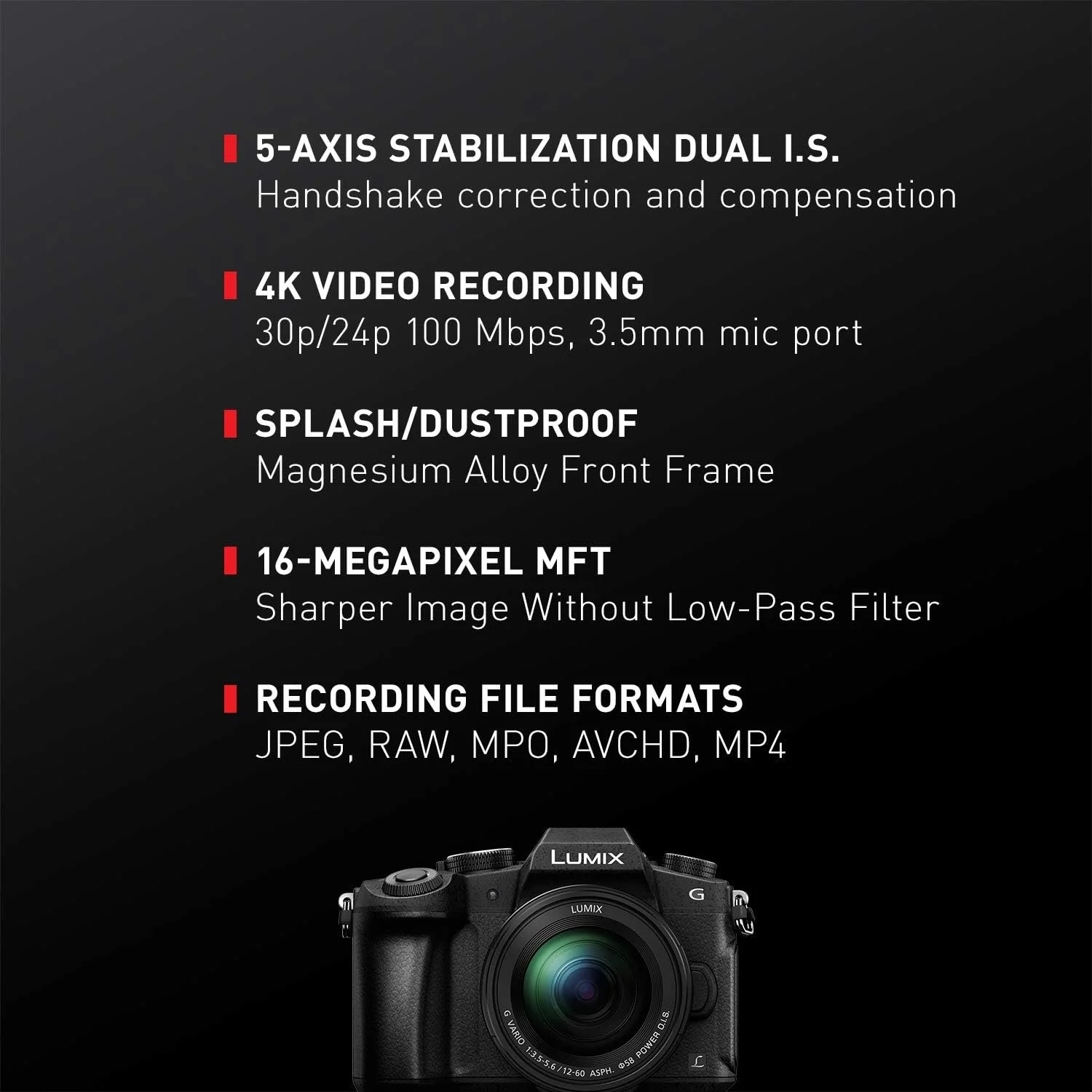 دوربین دیجیتال 4K پاناسونیک LUMIX G85 با لنز 12-60 میلیمتری Power O.I.S.، دوربین بدون آینه 16 مگاپیکسلی، تثبیتکننده تصویر دوگانه 5 محوره درون بدنه، LCD لمسی و شیبدار 3 اینچی، DMC-G85MK (مشکی) دوربین دیجیتال 4K پاناسونیک LUMIX G85 با لنز 12-60 میلیمتری Power O.I.S.، دوربین بدون آینه 16 مگاپیکسلی، تثبیتکننده تصویر دوگانه 5 محوره درون بدنه، LCD لمسی و شیبدار 3 اینچی، DMC-G85MK (مشکی)