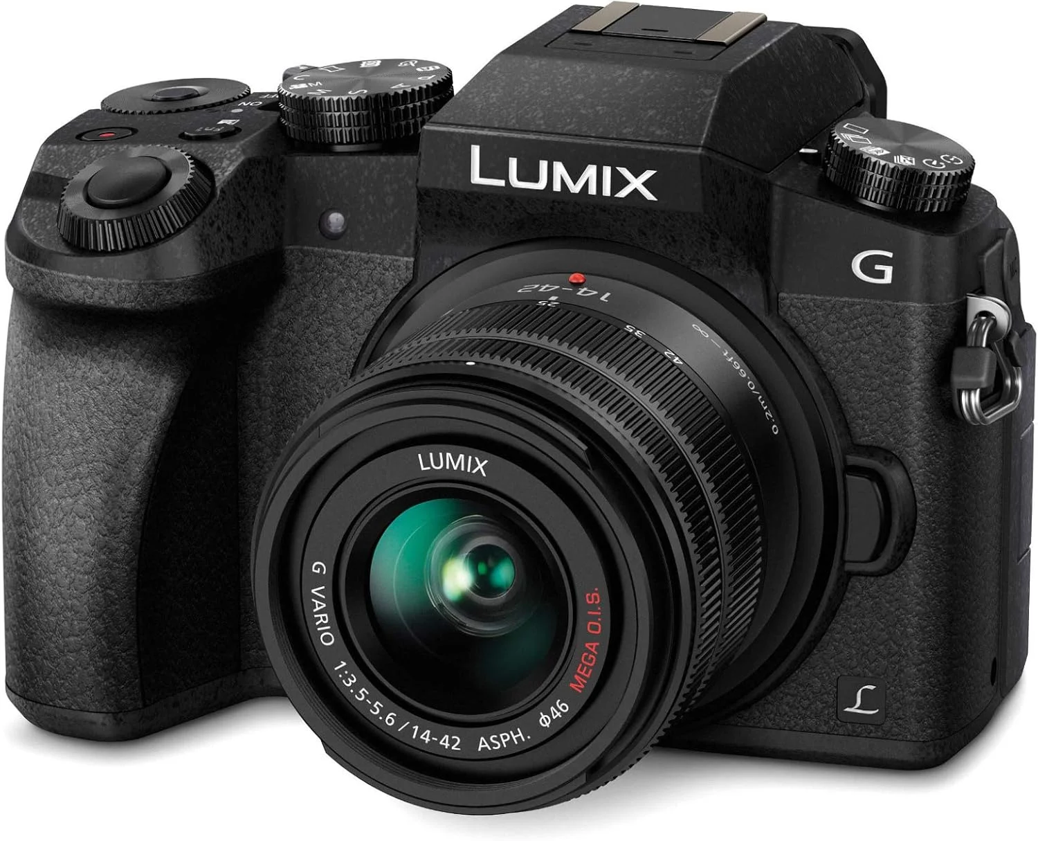 دوربین دیجیتال 4K پاناسونیک LUMIX G7 با لنز LUMIX G VARIO 14-42mm Mega O.I.S.، دوربین بدون آینه 16 مگاپیکسلی، LCD 3 اینچی، DMC-G7KK (مشکی) دوربین دیجیتال 4K پاناسونیک LUMIX G7 با لنز LUMIX G VARIO 14-42mm Mega O.I.S.، دوربین بدون آینه 16 مگاپیکسلی، LCD 3 اینچی، DMC-G7KK (مشکی)