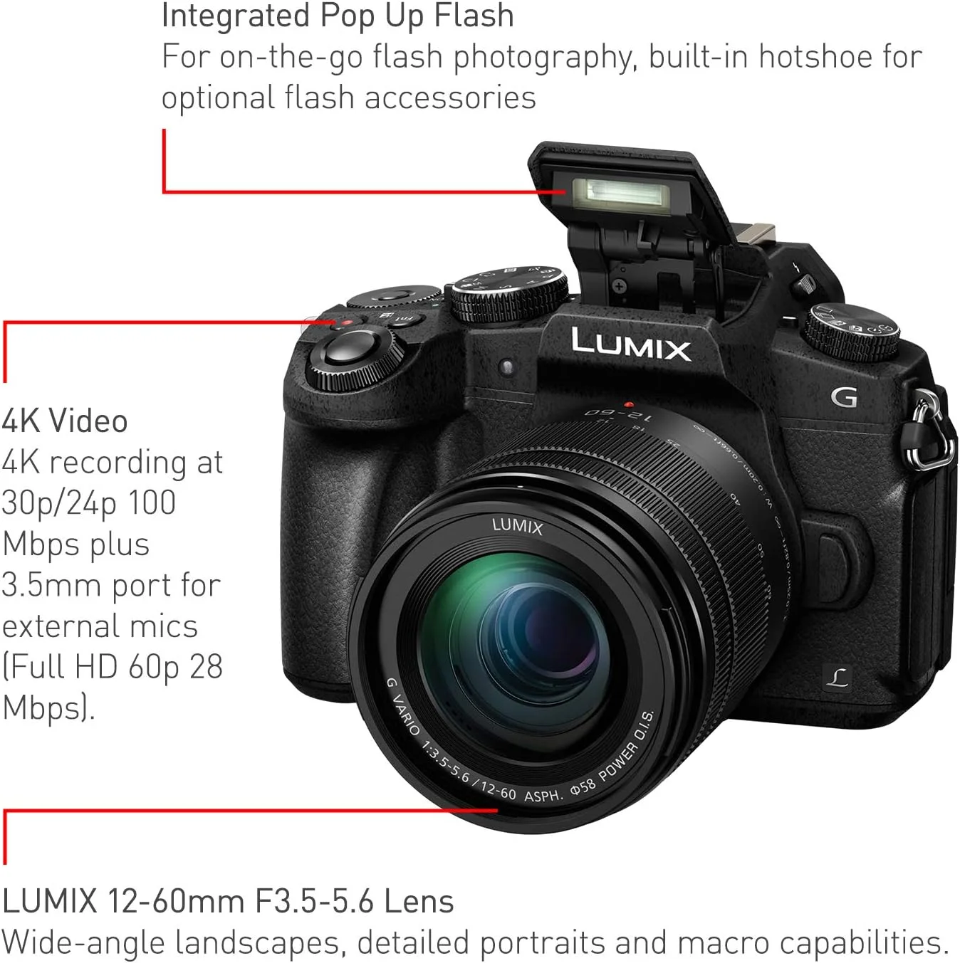 دوربین دیجیتال 4K پاناسونیک LUMIX G85 با لنز 12-60 میلیمتری Power O.I.S.، دوربین بدون آینه 16 مگاپیکسلی، تثبیتکننده تصویر دوگانه 5 محوره درون بدنه، LCD لمسی و شیبدار 3 اینچی، DMC-G85MK (مشکی) دوربین دیجیتال 4K پاناسونیک LUMIX G85 با لنز 12-60 میلیمتری Power O.I.S.، دوربین بدون آینه 16 مگاپیکسلی، تثبیتکننده تصویر دوگانه 5 محوره درون بدنه، LCD لمسی و شیبدار 3 اینچی، DMC-G85MK (مشکی)