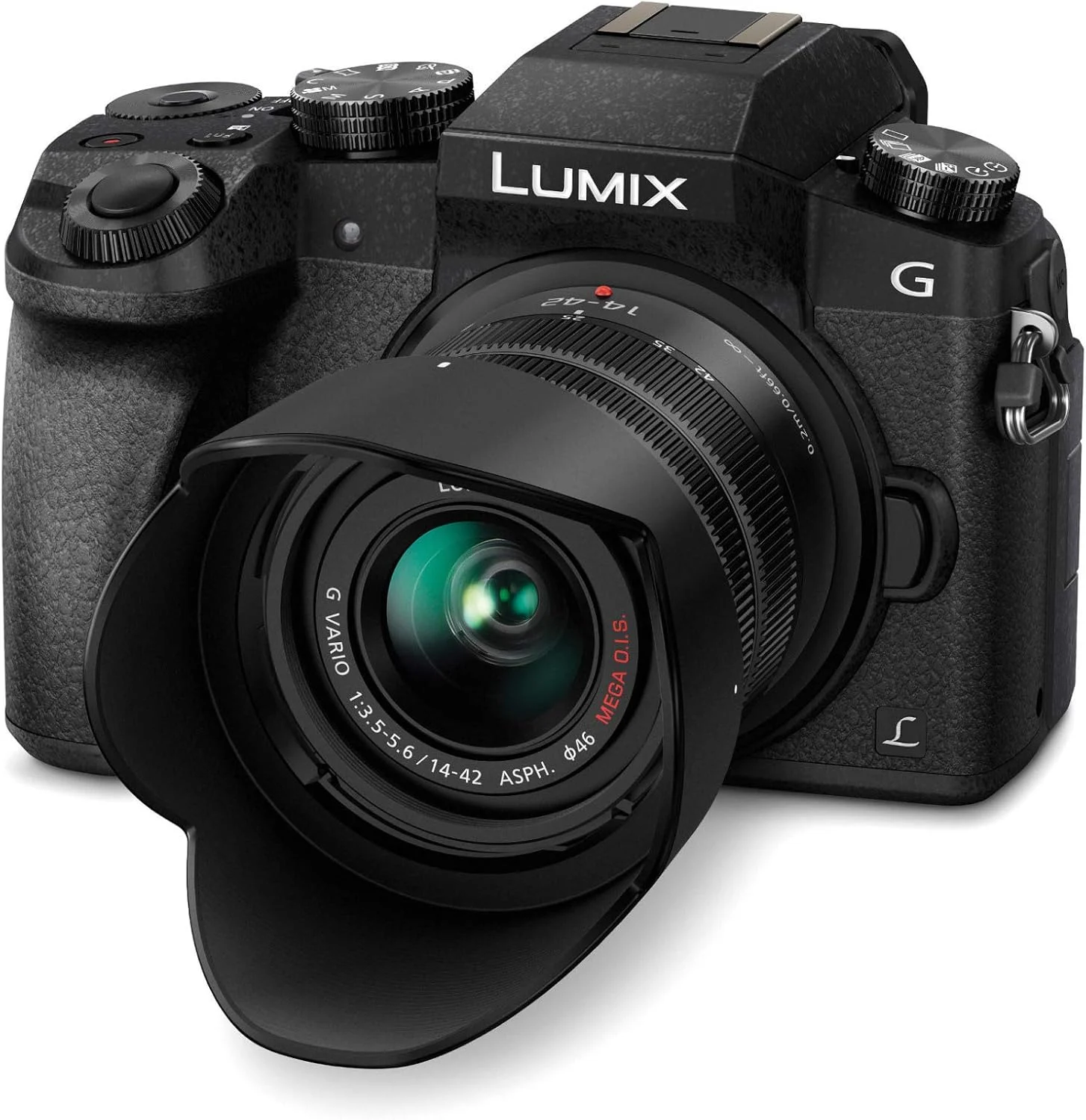 دوربین دیجیتال 4K پاناسونیک LUMIX G7 با لنز LUMIX G VARIO 14-42mm Mega O.I.S.، دوربین بدون آینه 16 مگاپیکسلی، LCD 3 اینچی، DMC-G7KK (مشکی) دوربین دیجیتال 4K پاناسونیک LUMIX G7 با لنز LUMIX G VARIO 14-42mm Mega O.I.S.، دوربین بدون آینه 16 مگاپیکسلی، LCD 3 اینچی، DMC-G7KK (مشکی)