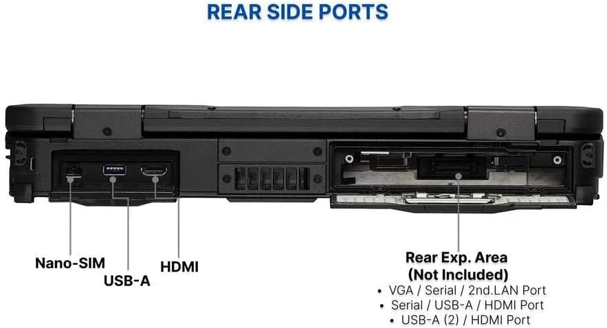 لپ تاپ مقاوم پاناسونیک Toughbook 40 مدل FZ-40 MK2، صفحه نمایش لمسی چندگانه 14 اینچی FHD، پردازنده Ultra 5 vPro 135H، 14 هسته ای، تا 4.6 گیگاهرتز، 16 گیگابایت رم، 512 گیگابایت SSD، 4G LTE، GPS اختصاصی، وب کم، ویندوز 11 پرو