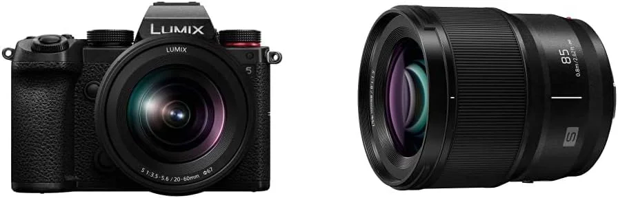 دوربین بدون آینه فول فریم پاناسونیک LUMIX S5 (DC-S5KK) به همراه لنز قابل تعویض مانت L سری LUMIX S 85mm F1.8 (S-S85)