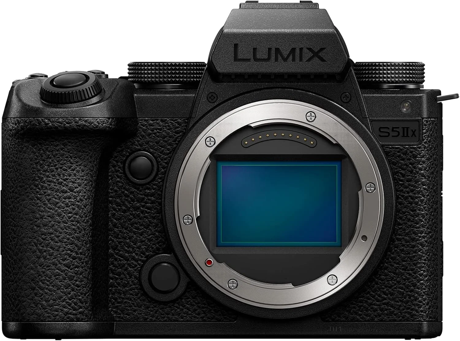 دوربین بدون آینه پاناسونیک LUMIX S5IIX، فول فریم 24.2 مگاپیکسلی با فوکوس خودکار هیبریدی فازی، فناوری Active I.S. جدید، 5.8K Pro-Res، خروجی RAW از طریق HDMI، استریمینگ IP - مدل DC-S5M2XBODY مشکی