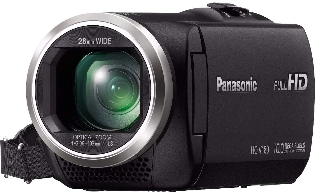 دوربین فیلمبرداری پاناسونیک Full HD مدل HC-V180K، زوم اپتیکال 50X، سنسور BSI 1/5.8 اینچی، صفحه نمایش LCD لمسی 2.7 اینچی (مشکی) (بازسازی شده) دوربین فیلمبرداری پاناسونیک Full HD مدل HC-V180K، زوم اپتیکال 50X، سنسور BSI 1/5.8 اینچی، صفحه نمایش LCD لمسی 2.7 اینچی (مشکی) (بازسازی شده)