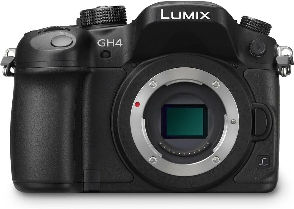 دوربین بدون آینه پاناسونیک لومیکس GH4 با کیفیت 4K، 16 مگاپیکسل، LCD لمسی 3 اینچی، مدل DMC-GH4KBODY (بازسازی شده)