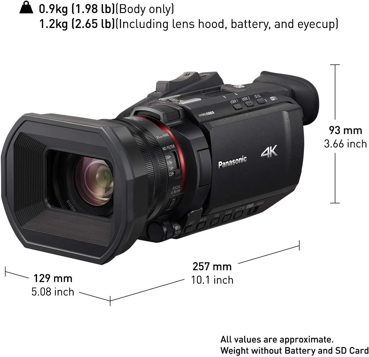دوربین فیلمبرداری حرفه ای 4K پاناسونیک X1500 با زوم اپتیکال 24X، پخش زنده وای فای HD، HC-X1500 (بازسازی شده) دوربین فیلمبرداری حرفه ای 4K پاناسونیک X1500 با زوم اپتیکال 24X، پخش زنده وای فای HD، HC-X1500 (بازسازی شده)