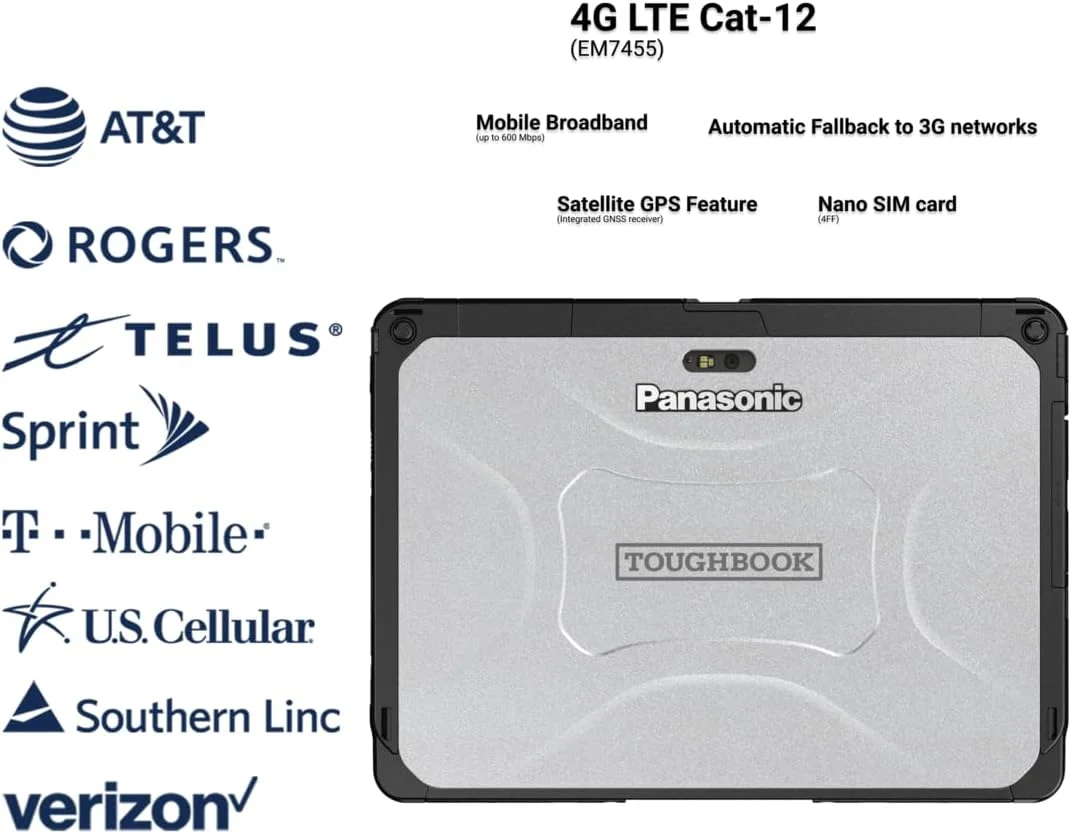 تبلت مقاوم پاناسونیک Toughbook CF-20 MK2 2-in-1، فقط تبلت، صفحه نمایش لمسی 10.1 اینچی WUXGA با قلم، Core i5-7Y57، 8 گیگابایت رم، 256 گیگابایت SSD، 4G LTE، ویندوز 11 پرو (بازسازی شده) تبلت مقاوم پاناسونیک Toughbook CF-20 MK2 2-in-1، فقط تبلت، صفحه نمایش لمسی 10.1 اینچی WUXGA با قلم، Core i5-7Y57، 8 گیگابایت رم، 256 گیگابایت SSD، 4G LTE، ویندوز 11 پرو (بازسازی شده)