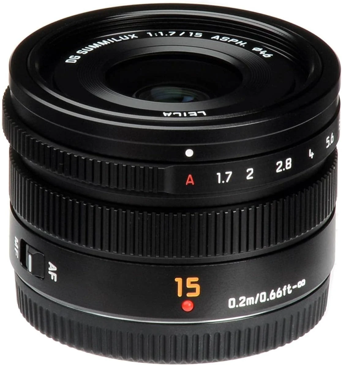 لنز پاناسونیک Lumix G Leica DG Summilux 15mm f/1.7 Asph برای میکرو چهار سوم، مشکی، همراه با کیت فیلتر باور 46 میلی‌متری، کیت فیلتر ProOptic 46 میلی‌متری، کیف لنز، کیت تمیزکننده، روکش لنز، کیت نرم‌افزاری