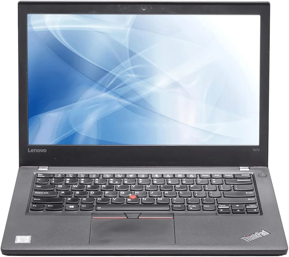 لپ تاپ تجاری لنوو ThinkPad T470 (بازسازی شده) پردازنده intel Core i5 نسل هفتم، 8 گیگابایت رم، 256 گیگابایت SSD، صفحه نمایش 14.1 اینچی، ویندوز 10 پرو