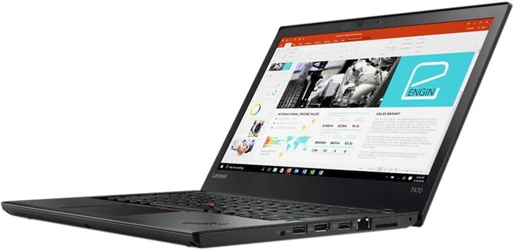 لپ تاپ لنوو Thinkpad T470 (بازسازی شده) 14 اینچ FHD، پردازنده Intel Core i5-7300U 2.6 گیگاهرتز، 16 گیگابایت رم، 256 گیگابایت SSD، ویندوز 10 پرو 64 بیتی، دوربین