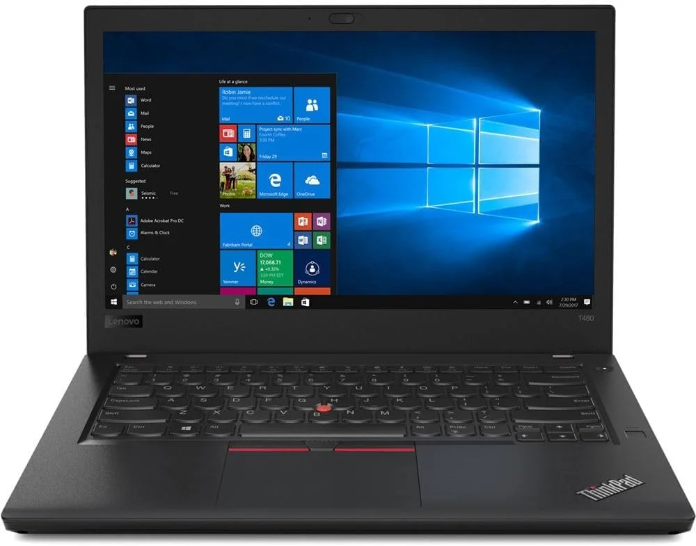 لپ تاپ تجاری لنوو ThinkPad T480 (بازسازی شده): Core i7-8550U، رم 8 گیگابایتی، SSD 256 گیگابایتی، صفحه نمایش 14 اینچی Full HD، صفحه کلید با نور پس زمینه، ویندوز 10 لپ تاپ تجاری لنوو ThinkPad T480 (بازسازی شده): Core i7-8550U، رم 8 گیگابایتی، SSD 256 گیگابایتی، صفحه نمایش 14 اینچی Full HD، صفحه کلید با نور پس زمینه، ویندوز 10
