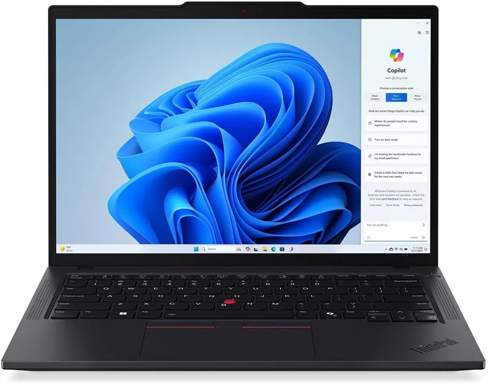 لپ تاپ لمسی 14 اینچی Lenovo ThinkPad T14 Gen 5 21ML008NUS - WUXGA - Intel Core Ultra 7 165U - فناوری vPro - 32 گیگابایت رم - 512 گیگابایت SSD - کیبورد انگلیسی - مشکی