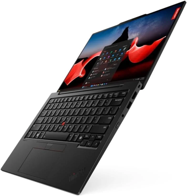 لپ تاپ لنوو Gen 12 ThinkPad X1 Carbon 21KC004AUS با پردازنده Intel Ultra 7 165U vPro، صفحه نمایش لمسی 14 اینچی WUXGA، رم 32 گیگابایتی، SSD 1 ترابایتی، دوربین FHD+ IR+ RGB و Windows 11 Pro