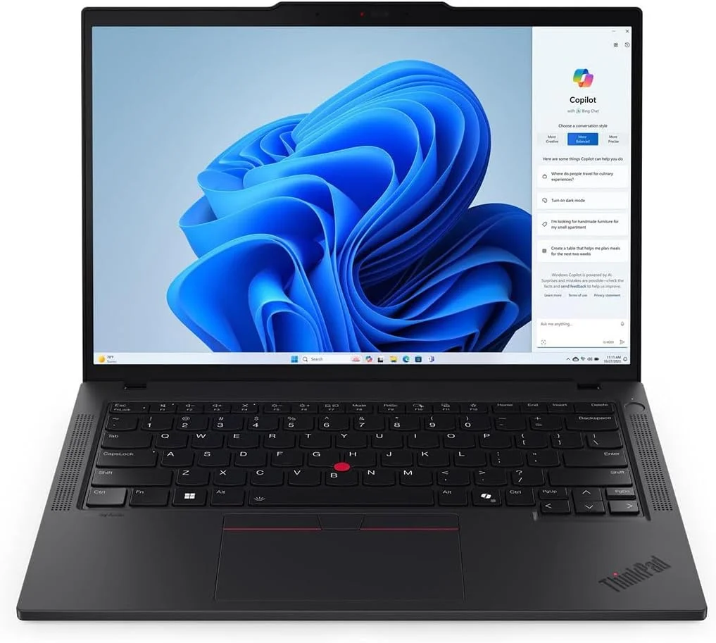 لپ تاپ لمسی 14 اینچی Lenovo ThinkPad T14 Gen 5 21ML008NUS - WUXGA - Intel Core Ultra 7 165U - فناوری vPro - 32 گیگابایت رم - 512 گیگابایت SSD - کیبورد انگلیسی - مشکی
