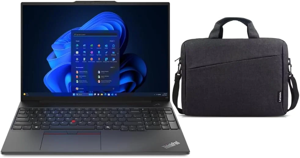 لپ تاپ تجاری لنوو Thinkpad E16 G2، صفحه نمایش 16 اینچی FHD، پردازنده Intel® Core™ Ultra 7 155H با هوش مصنوعی، 16 گیگابایت رم DDR5، 1 ترابایت SSD، حسگر اثر انگشت، کیبورد با نور پس زمینه، ویندوز 11 پرو + کیف لپ تاپ 15.6 اینچی (1 سال گارانتی)