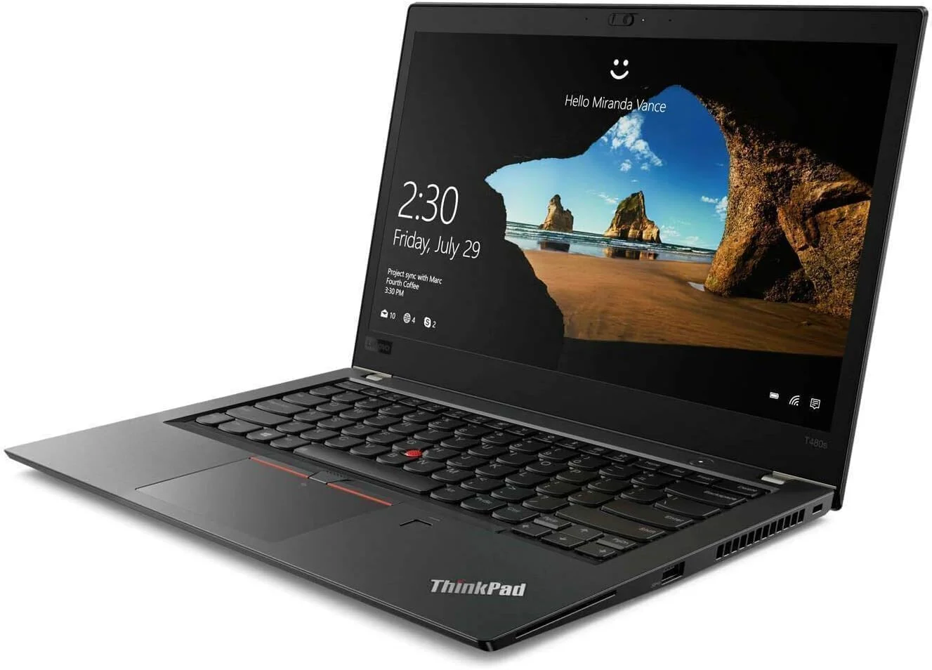 لپ تاپ تجاری لنوو ThinkPad T480s، صفحه نمایش 14 اینچی FHD (1920x1080)، پردازنده Intel Core i5-8350U تا 3.6 گیگاهرتز، 16 گیگابایت رم DDR4، 512 گیگابایت SSD، کیبورد آمریکایی، بلوتوث، ویندوز 10 پرو (بازسازی شده)