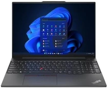 لپ تاپ تجاری Lenovo ThinkPad E16 Gen 3، صفحه نمایش 16 اینچی WUXGA، پردازنده Intel Core Ultra 7 255H، رم 16 گیگابایتی DDR5، حافظه SSD 512 گیگابایتی، گرافیک Intel Arc، صفحه کلید با نور پس زمینه، مشکی
