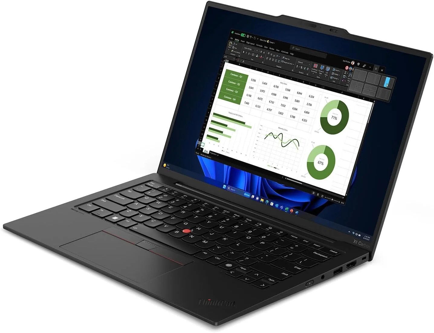 لپ تاپ لنوو ThinkPad X1 Carbon Gen 13 Aura Edition، پردازنده Intel Ultra 7 258V (بهتر از U7 165)، صفحه نمایش 14 اینچ 2.8K (2880 x 1800)، OLED، AG/AR، رم 32 گیگابایت DDR5، حافظه 1 ترابایت SSD Gen 5، دوربین 1080p IR، WiFi 7.0، ویندوز 11 پرو - مشکی