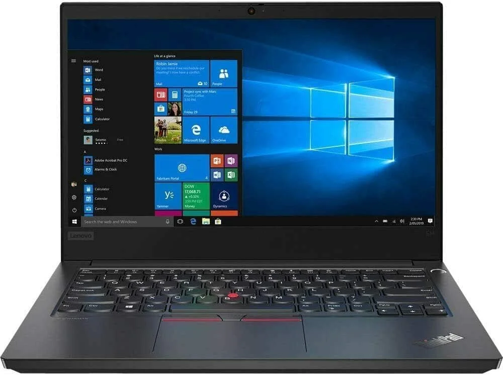لپ تاپ Lenovo ThinkPad E14 Gen 1 | صفحه نمایش 14 اینچی 1920x1080 FHD | پردازنده Core i5-10210U - هارد درایو 512 گیگابایت SSD + 512 گیگابایت SSD - رم 16 گیگابایت | 4 هسته @ 4.2 گیگاهرتز ویندوز 11 پرو مشکی (بازسازی شده)