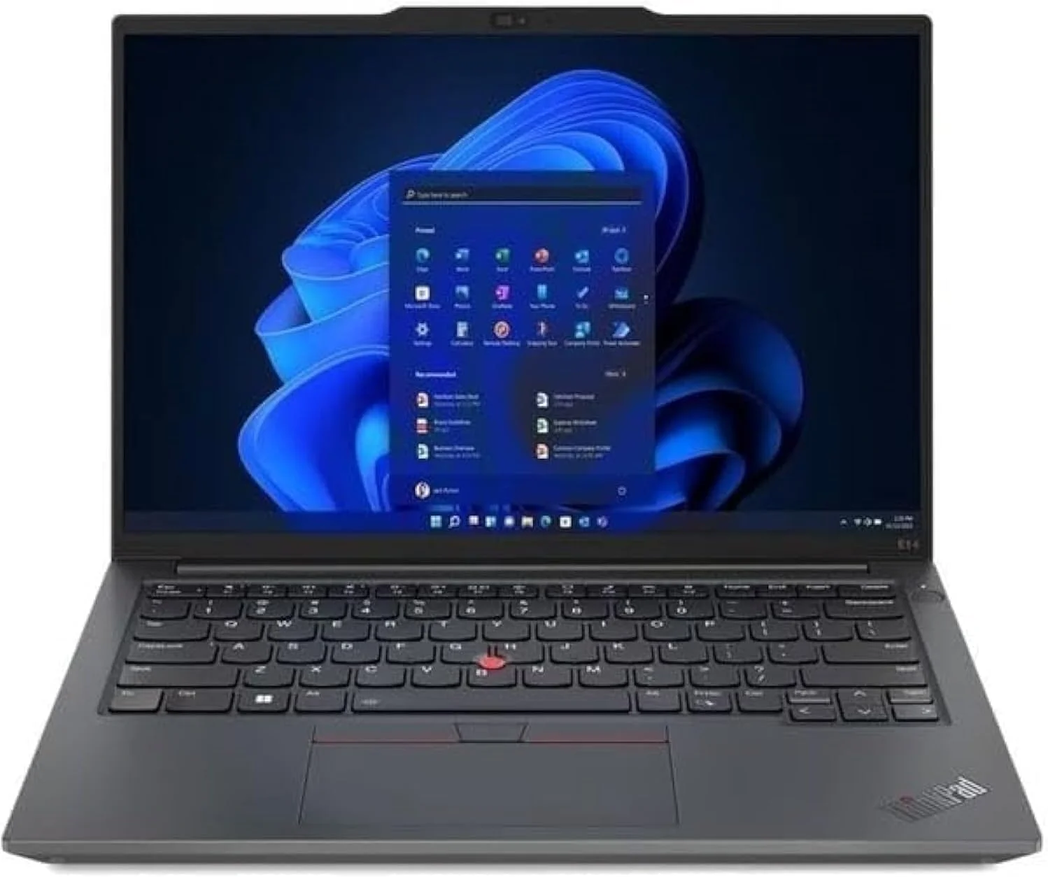 لپ تاپ لنوو ThinkPad E14 Gen 5 (2023) - پردازنده نسل سیزدهم Intel Core i5-1335U، صفحه نمایش 14 اینچی WUXGA، حافظه SSD 1 ترابایتی، رم 16 گیگابایتی، گرافیک Intel Iris Xe مشترک، ویندوز 11 پرو، کیبورد انگلیسی و عربی، رنگ گرافیت