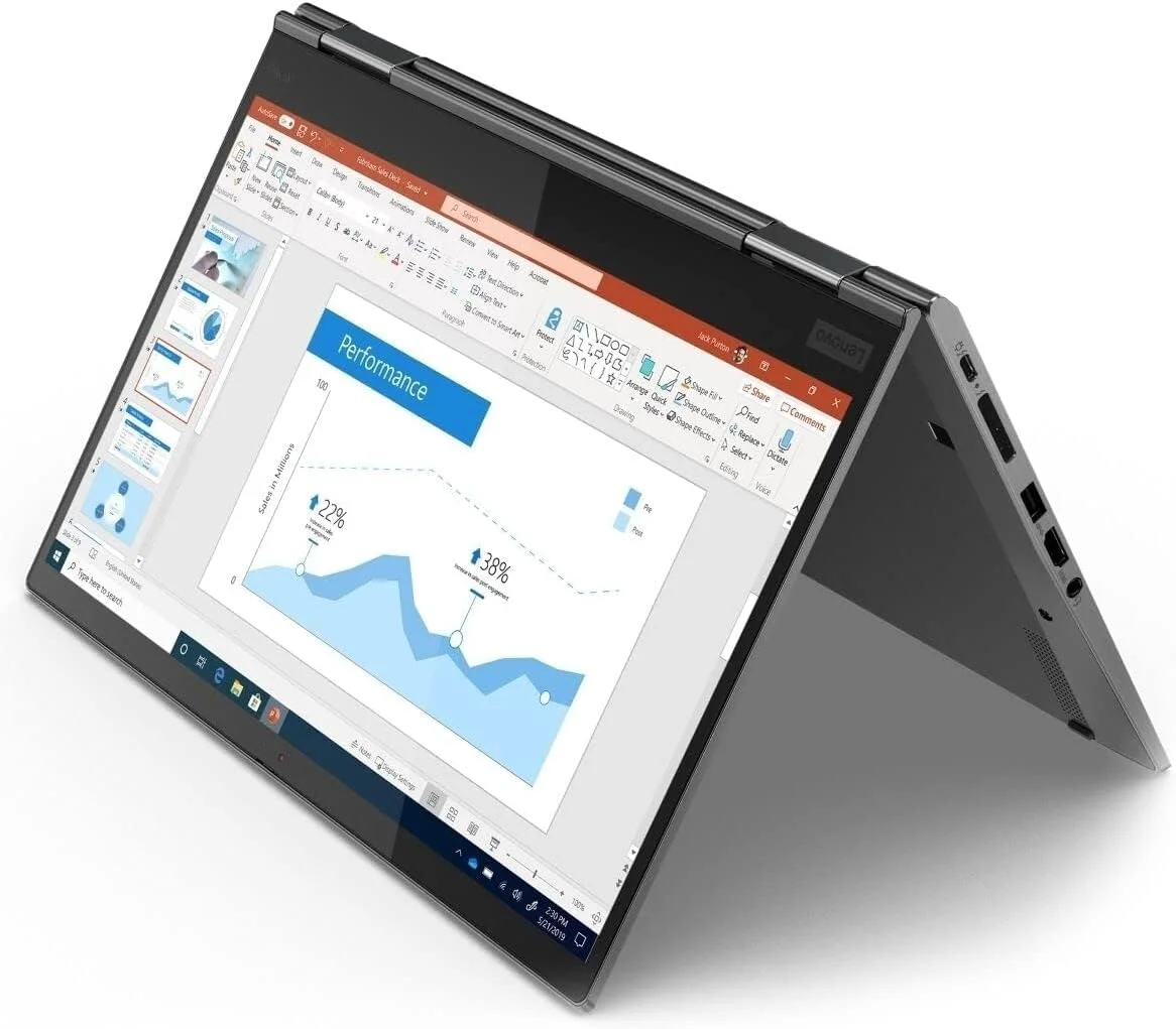 لپ تاپ تجاری 2 در 1 لنوو ThinkPad X1 Yoga (بازسازی شده) | پردازنده Intel Core i5 نسل 8 | 8 گیگابایت رم | 256 گیگابایت حافظه SSD | صفحه نمایش لمسی 14.1 اینچی | ویندوز 10 پرو | بازسازی شده