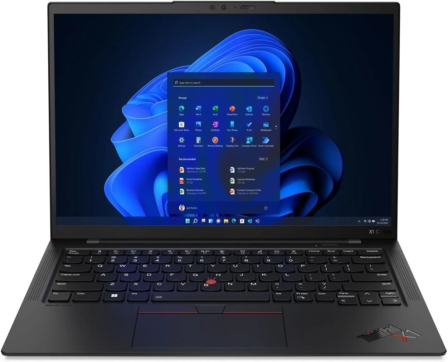 لپ تاپ لنوو ThinkPad X1 Carbon Gen 11، صفحه نمایش لمسی 14 اینچی WUXGA IPS، پردازنده Intel Core i7-1365U vPro، رم 32 گیگابایتی، SSD 1 ترابایتی، Intel Iris Xe، صفحه کلید ENG با نور پس زمینه، Win11Pro، مشکی تیره | 21HM002GUS