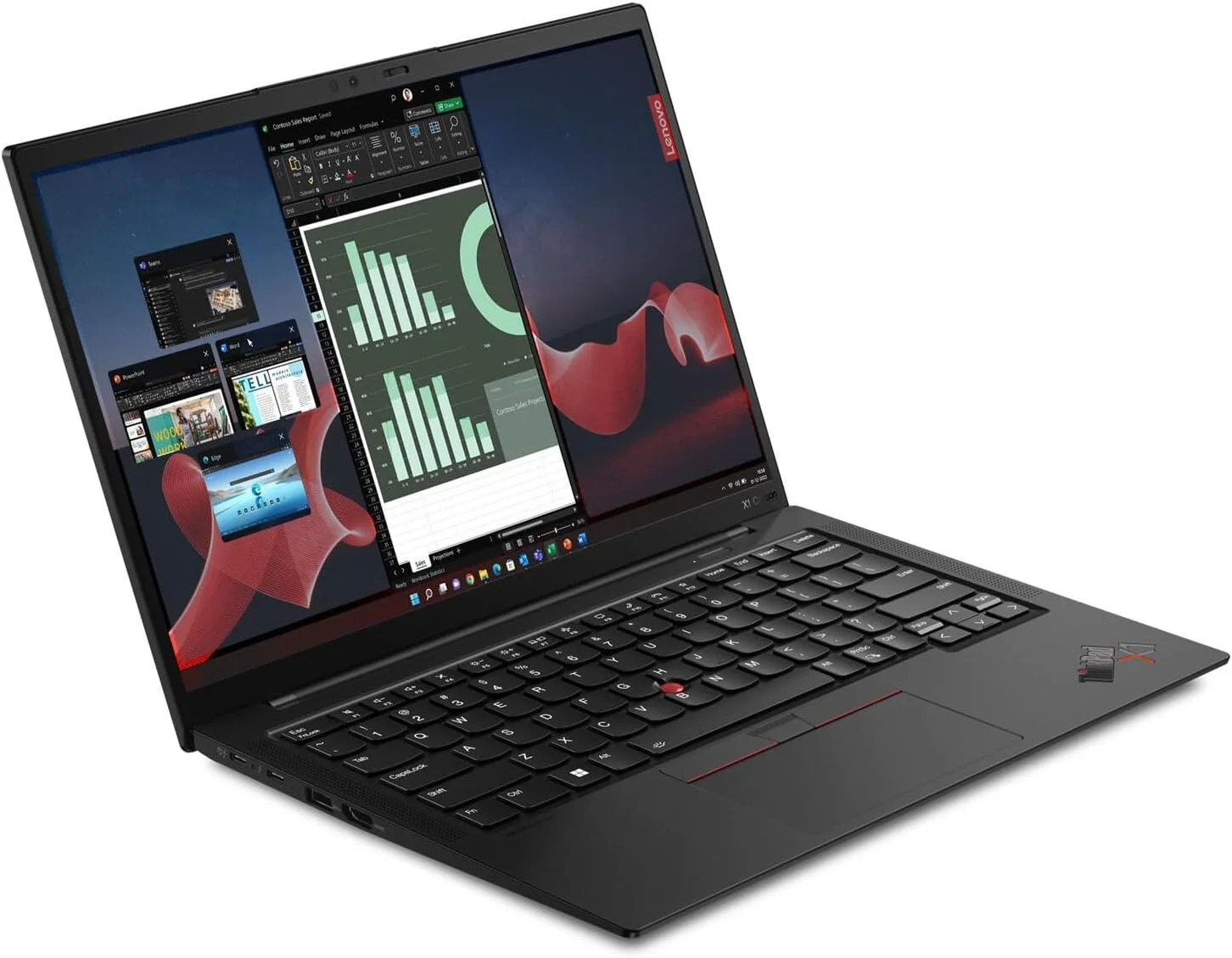 لپ تاپ لنوو ThinkPad X1 Carbon Gen 11، صفحه نمایش لمسی 14 اینچی WUXGA IPS، پردازنده Intel Core i7-1365U vPro، رم 32 گیگابایتی، SSD 1 ترابایتی، Intel Iris Xe، صفحه کلید ENG با نور پس زمینه، Win11Pro، مشکی تیره | 21HM002GUS