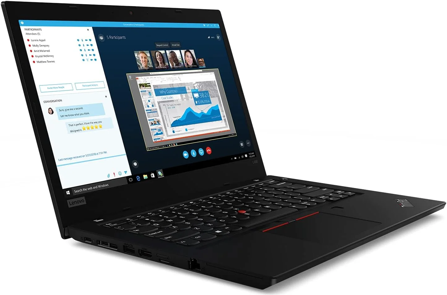 لپ تاپ تجاری Lenovo ThinkPad L490، نوت بوک صفحه عریض 14.0 اینچی، پردازنده Intel Core i5-8365، رم 16 گیگابایتی، SSD 512 گیگابایتی، گرافیک Intel UHD، وب کم، ویندوز 10 پرو (بازسازی شده)