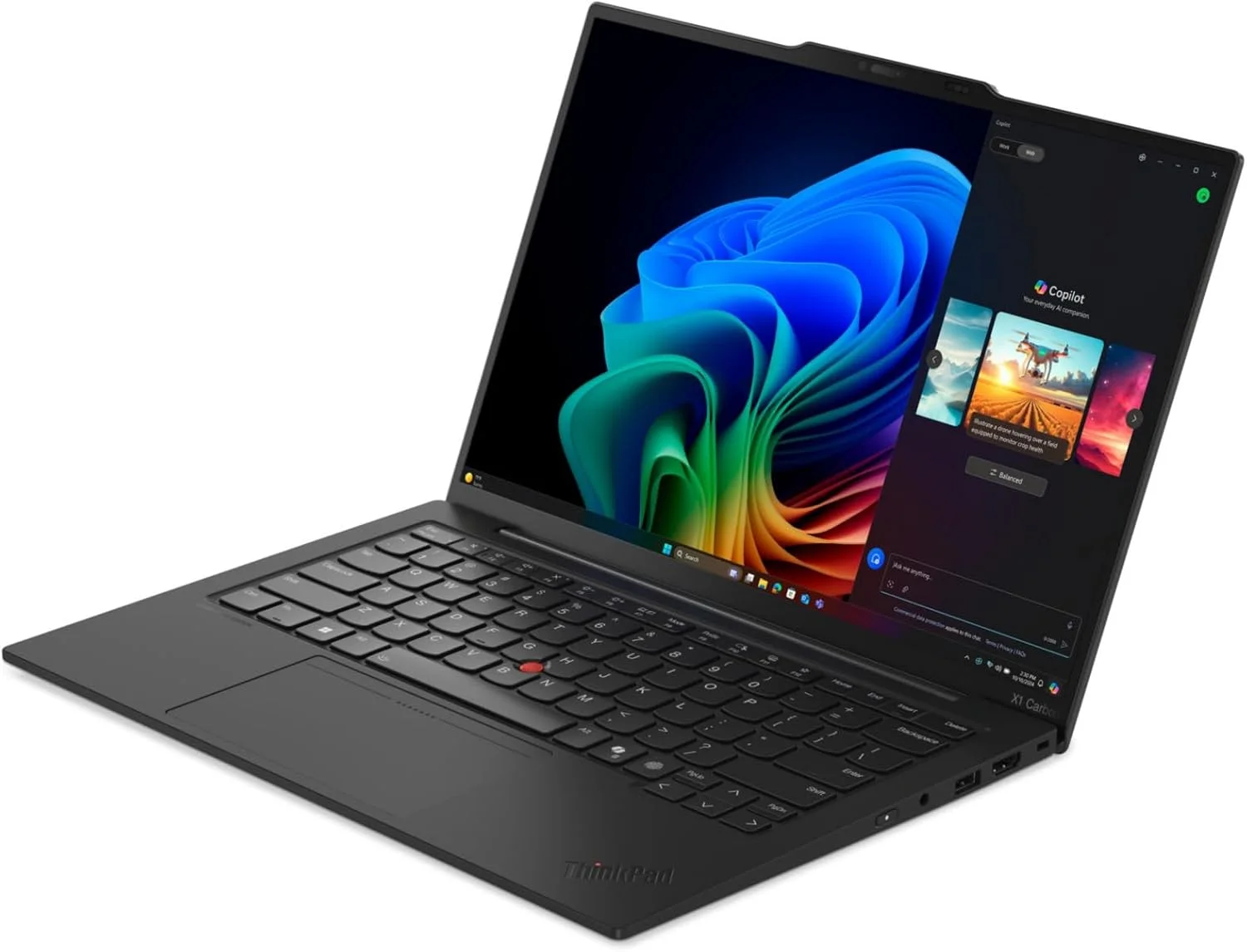 لپ تاپ Lenovo Gen 13 ThinkPad X1 Carbon Aura Edition با پردازنده Intel Ultra 7 258V، صفحه نمایش 14 اینچی 2.8K 2880x1800 OLED غیر لمسی 400 نیت 120 هرتز، Wi-Fi 7، رم 32 گیگابایتی، SSD 2 ترابایتی، دوربین FHD RGB/IR، ویندوز 11 پرو