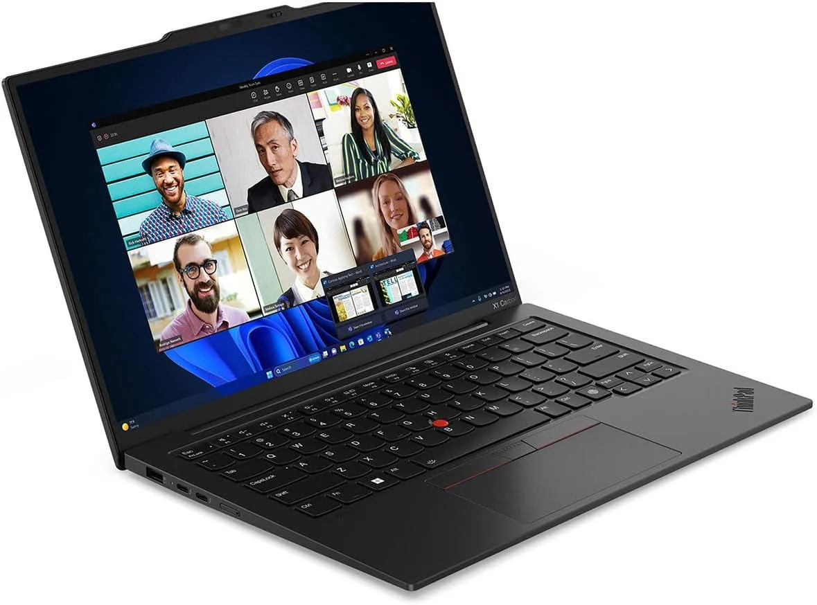 لپ تاپ لنوو ThinkPad X1 Carbon Gen 12، صفحه نمایش لمسی 14 اینچی WUXGA IPS 60Hz 100% sRGB، پردازنده Intel Core Ultra 7 155U، رم 32 گیگابایتی، SSD 512 گیگابایتی، گرافیک Intel، کیبورد انگلیسی، ویندوز 11 پرو، مشکی