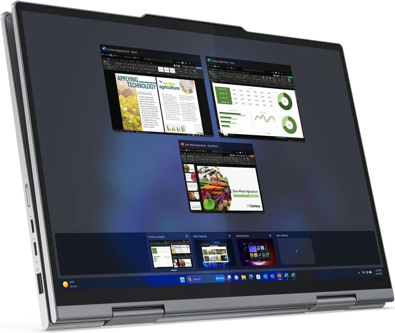 لپ تاپ 2 در 1 لنوو ThinkPad X1 Gen 9 با پردازنده Intel Core Ultra 7 165U vPro، صفحه نمایش 14 اینچی IPS لمسی ضد انعکاس نور 400 نیتی، 32 گیگابایت رم، 1 ترابایت SSD، قلم Slim Pen، دوربین FHD RGB+IR، حسگر اثر انگشت و ویندوز 11 پرو