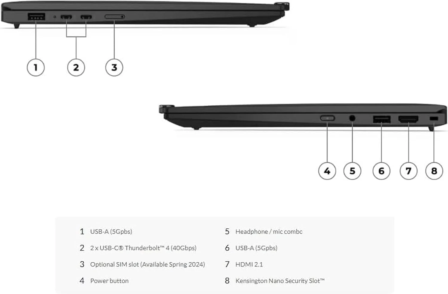 لپ تاپ لنوو ThinkPad X1 Carbon نسل 12 با پردازنده Intel Ultra 7 155U، صفحه نمایش لمسی 14 اینچی WUXGA 100% sRGB، رم 32 گیگابایتی DDR5، حافظه SSD 1 ترابایتی Gen4، دوربین FHD+ IR+ RGB و ویندوز 11 پرو