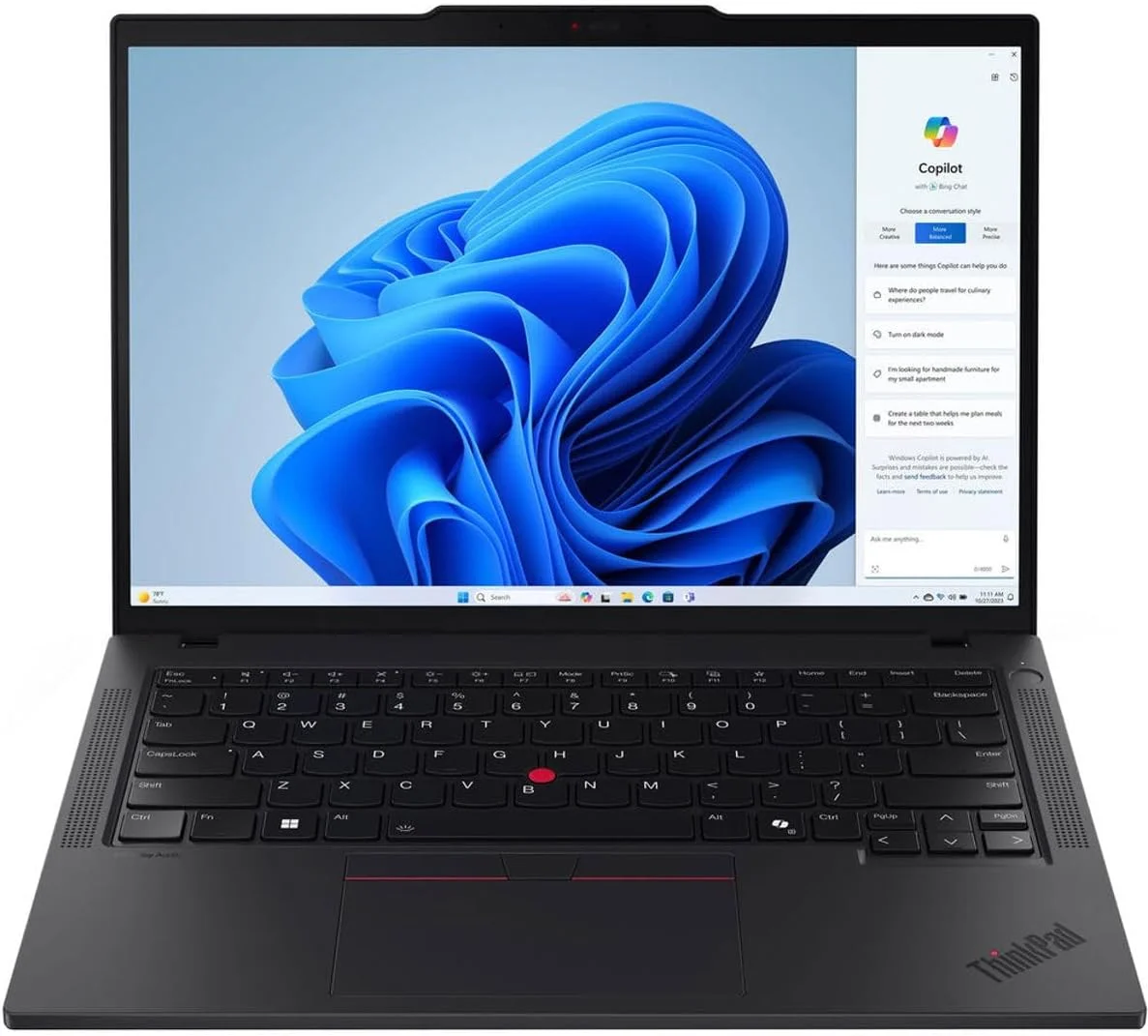 لپ تاپ 14 اینچی Lenovo ThinkPad T14 Gen 5 21ML0055US - WUXGA - پردازنده Intel Core Ultra 7 - 32 گیگابایت رم - 1 ترابایت SSD - کیبورد انگلیسی - مشکی