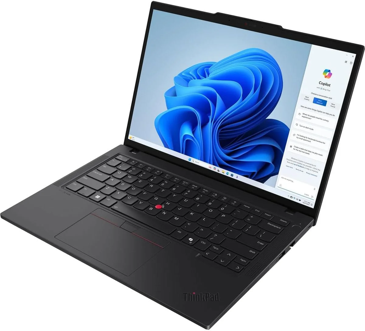 لپ تاپ 14 اینچی Lenovo ThinkPad T14 Gen 5 21ML0055US - WUXGA - پردازنده Intel Core Ultra 7 - 32 گیگابایت رم - 1 ترابایت SSD - کیبورد انگلیسی - مشکی